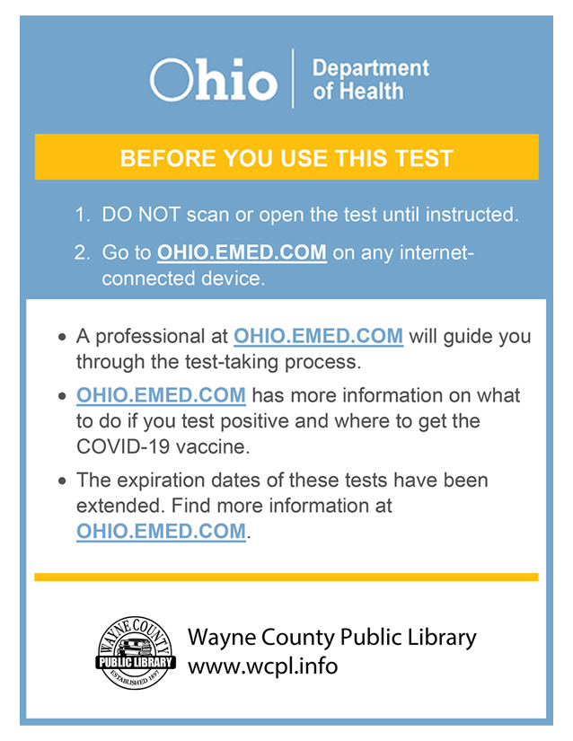 covid take home test kit instructions