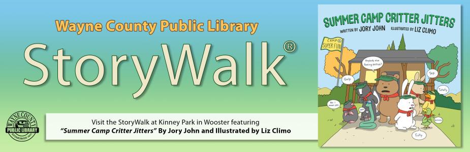 New StoryWalk Available: Summer Camp Critter Jitters